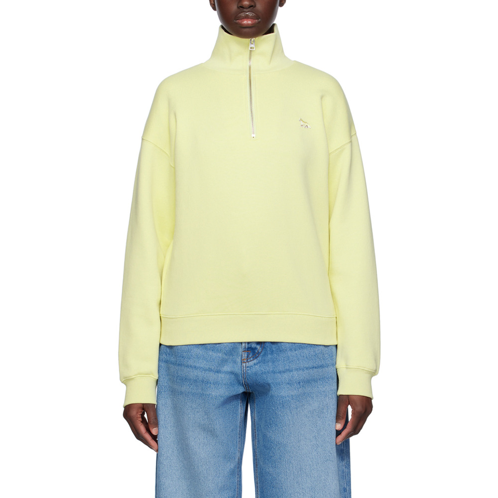 Maison Kitsun� 'Baby Fox' Yellow Turtleneck Sweatshirt Size XS